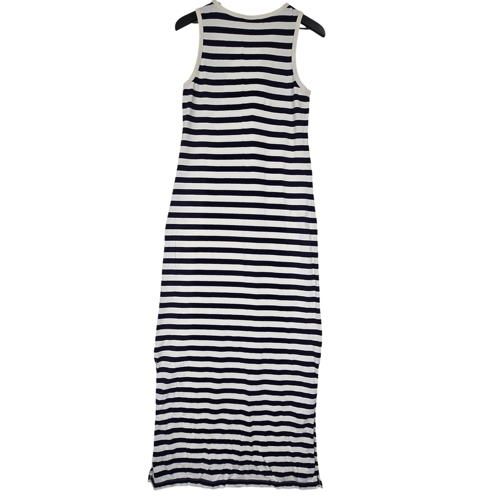 Vineyard Vines Navy White Striped Sleeveless Nautical Maxi Dress Small - Picture 6 of 9